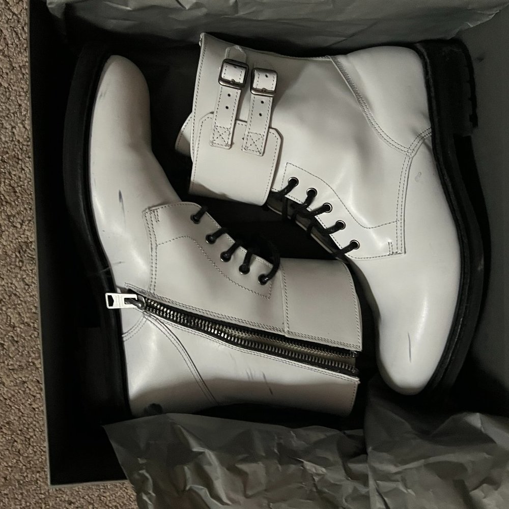 All Saints White Leather Boot Sz. 10